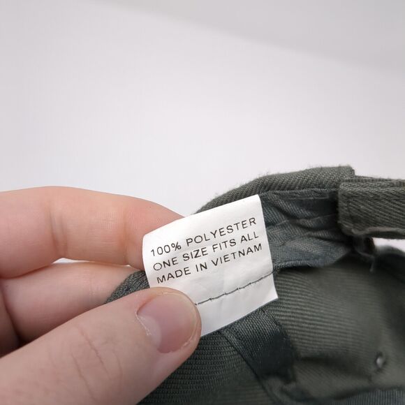 Brave Strapback Hat Gray One Size Adjustable Embroidered 6 Panel Polyester - Picture 8 of 9